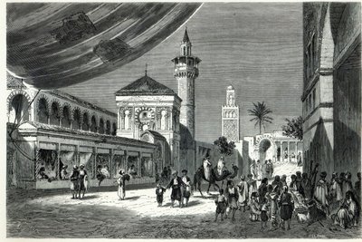 Ein Basar in Tunis von Emile Theodore Therond